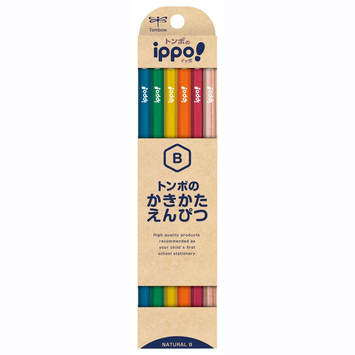 Tombow Ippo Kakikata 自然 B 铅笔 KB-KNN04-B 适合专业人士使用