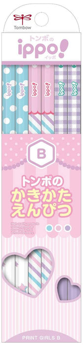 Tombow Ippo B 女孩印刷書寫鉛筆 - KB-KRW04-B 系列