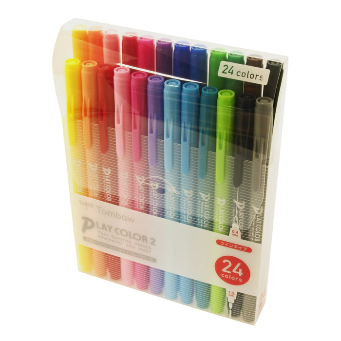 Tombow 24 Colors Water-Based Signature Pen Play Color 2 GCB-012 Set