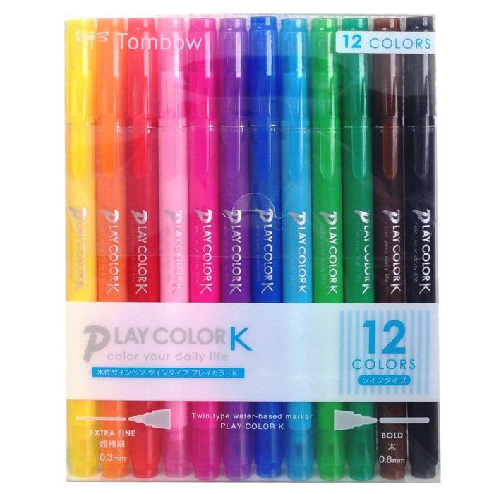 Tombow 水性簽名筆 Play Color K 12色套裝 GCF-011