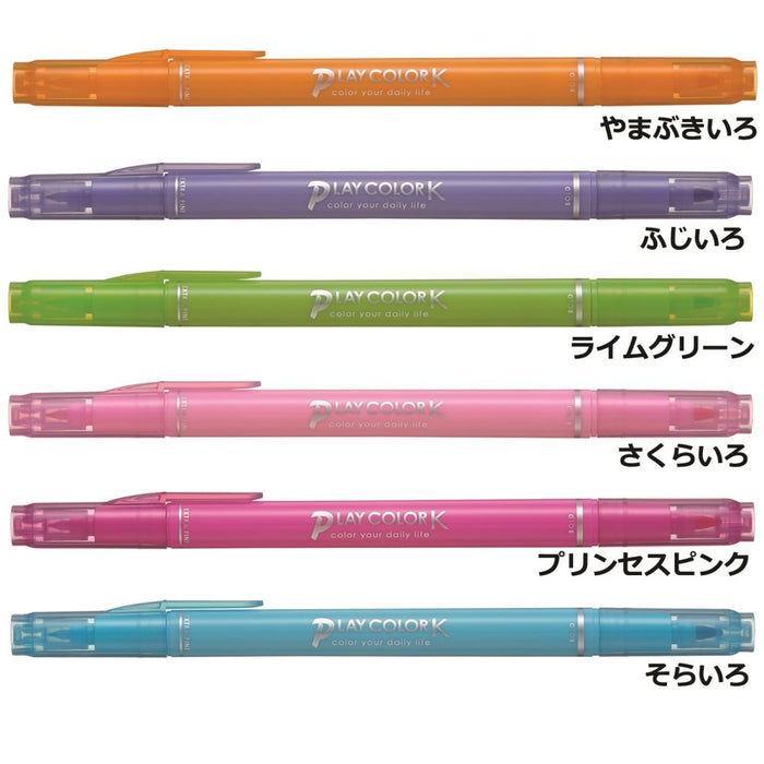 Tombow 水性簽名筆 Play Color K 套裝 6 色裝 - Gcf-611B