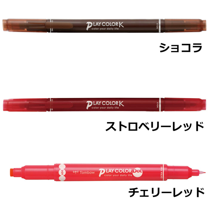 Tombow 3 色 Play 簽名筆套裝，附便箋，非常適合教師 Gcf-311Pf