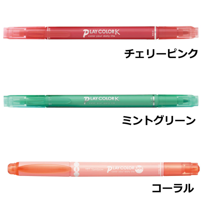 Tombow 3色套裝水性簽名筆附茶道便條 Gcf-311Pc