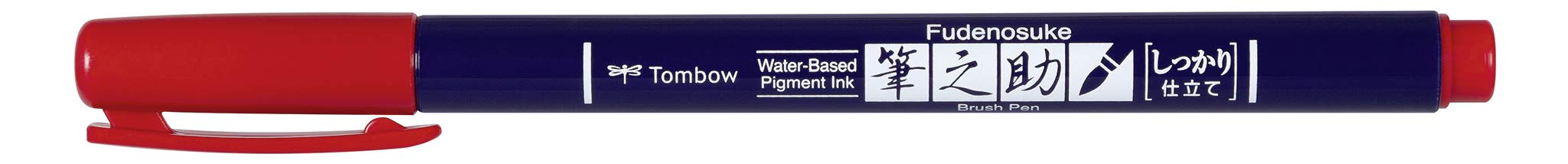 Tombow Fudenosuke Red Signature Pen Water-Based Well Tailored 1 Piece