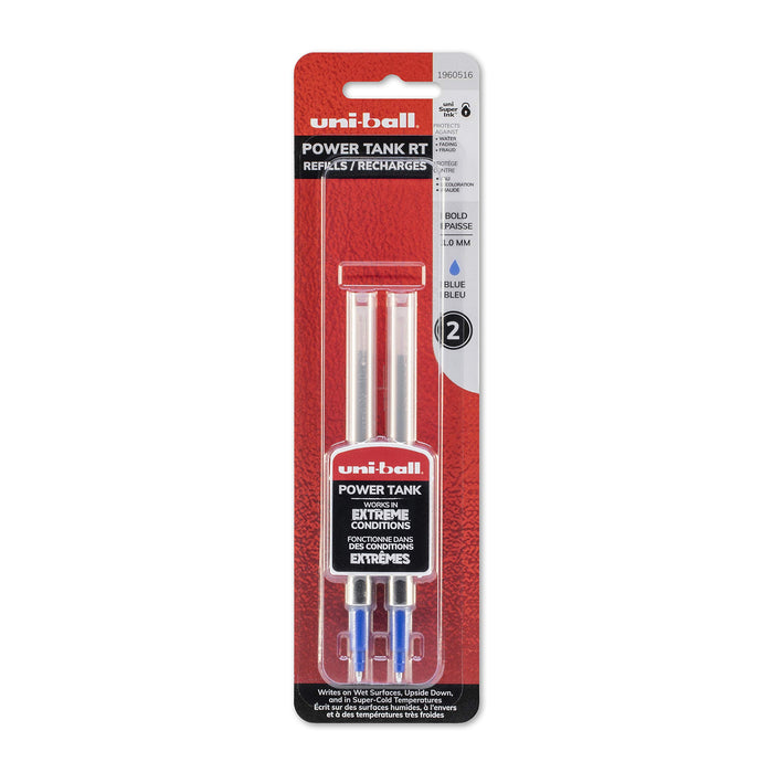 Mitsubishi Pencil Uni-Ball Power Tank Blue Ballpoint Pen Refills 2 Count