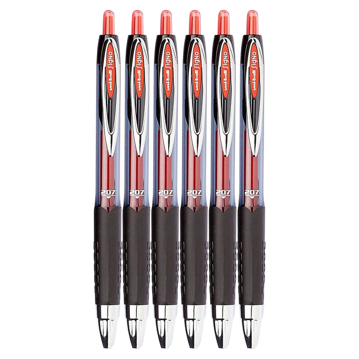 Mitsubishi Pencil Uni-Ball Signo 207 Gel Medium Point 0.7mm Pack of 6