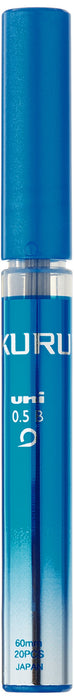 Mitsubishi Pencil Uni Kuru Toga 0.5mm 2B Mechanical Pencil Lead Blue Case