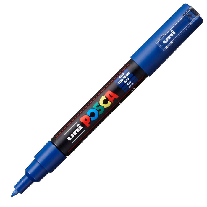 Mitsubishi Pencil Uni Extra Fine Blue Marker - Water-Based Pigment Uniposca Pc1M.33