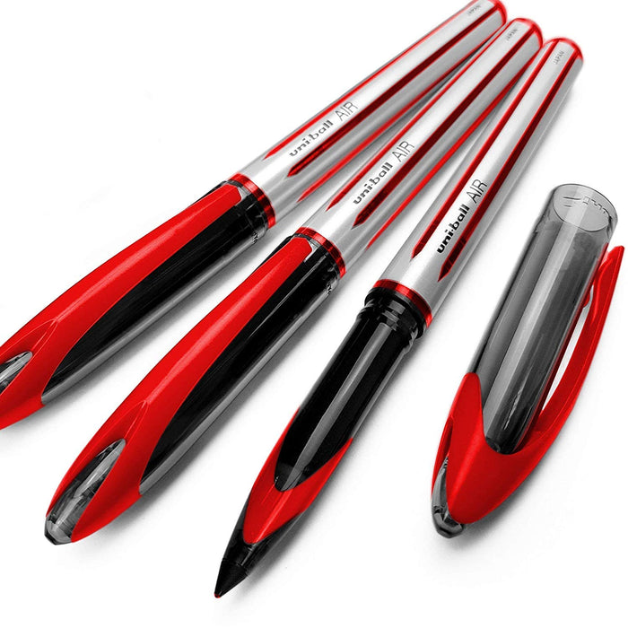 Mitsubishi Pencil Uni-Ball Air Medium 0.7mm Red Ballpoint Pen 3-Pack