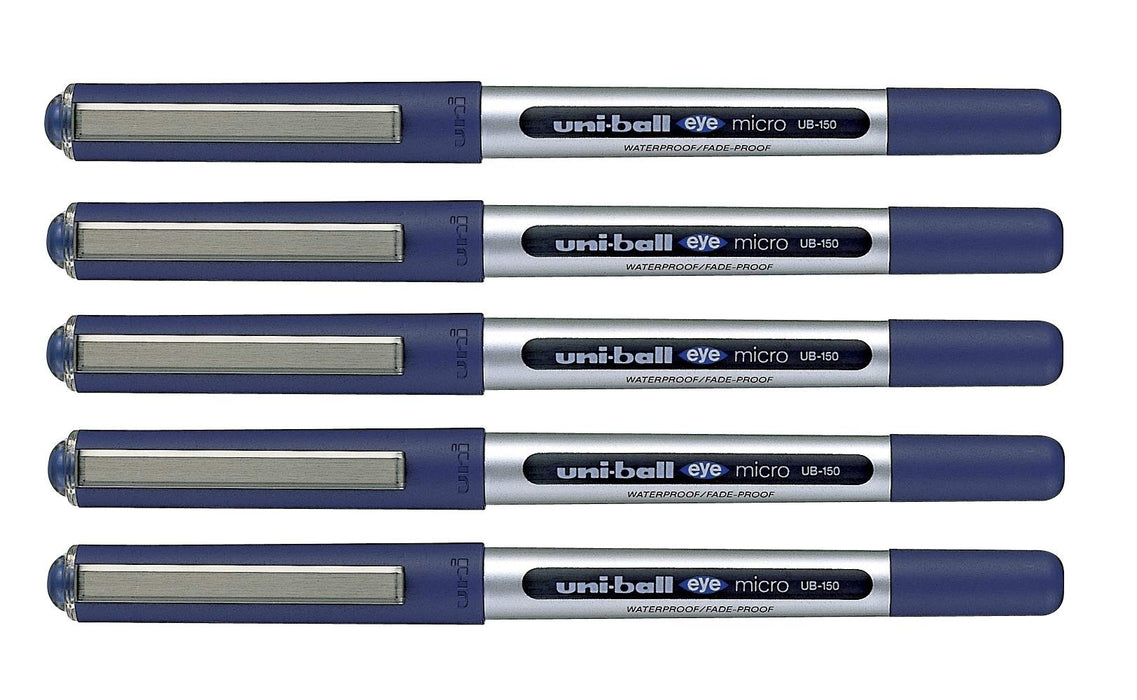 Mitsubishi Pencil Uni-Ball Eye Blue Ball Point Pen Pack of 5