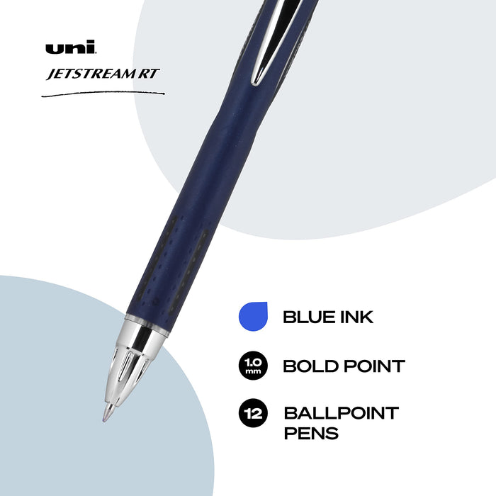 Mitsubishi Pencil Uni-Ball Jetstream RT Blue Ballpoint Pen Refill 12-Pack