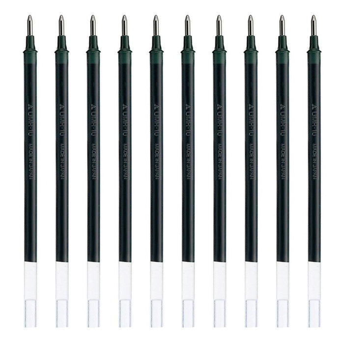 Mitsubishi Pencil Uni-Ball Gel Ink Pen Refills - 1.0mm Black Ink Value Set of 10