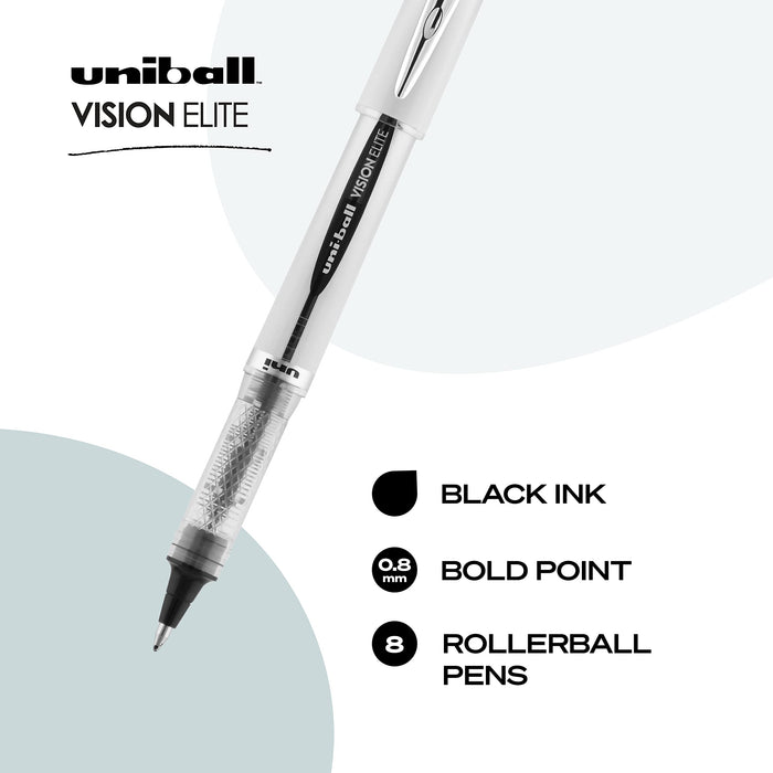 Mitsubishi Pencil Uniball Vision Elite Ballpoint Pen 8 Count