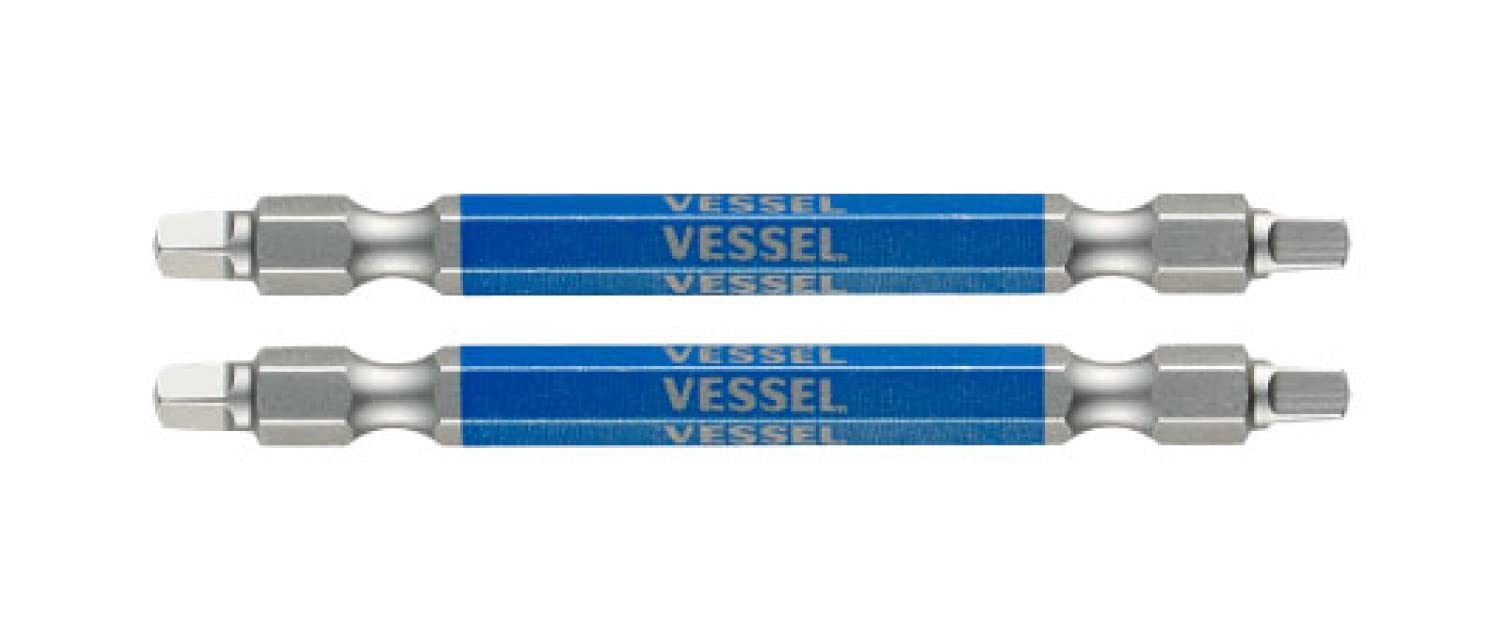 Vessel Double Ended Square Gosai Bit Set 40V Compatible Sq3x82 2 Pack