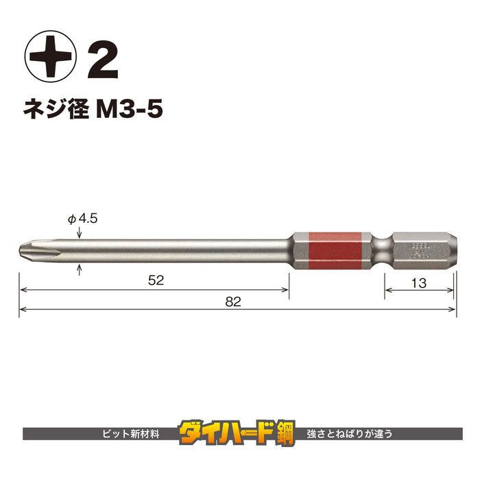 Vessel 40V Single Head Gosai Bit Set 2x82 Compatible 2-Pack - GS162082