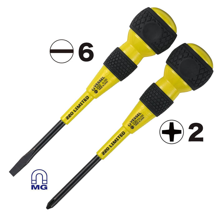 Vessel 220L-2Ps-Yt Yellow Tourmaline Ball Grip Driver Set Limited Edition