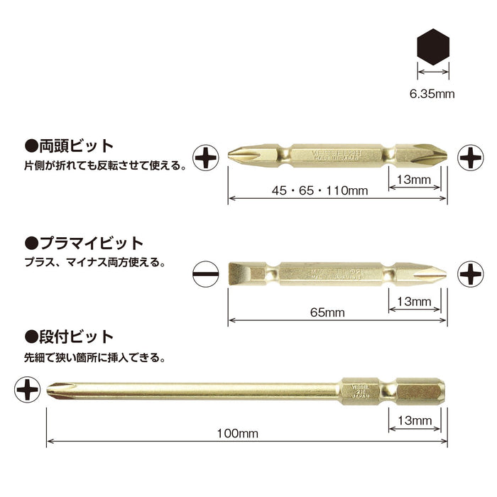 容器 10 件鑽頭套裝，支架尺寸 +1 +2 +3 -6 - BW-15 系列