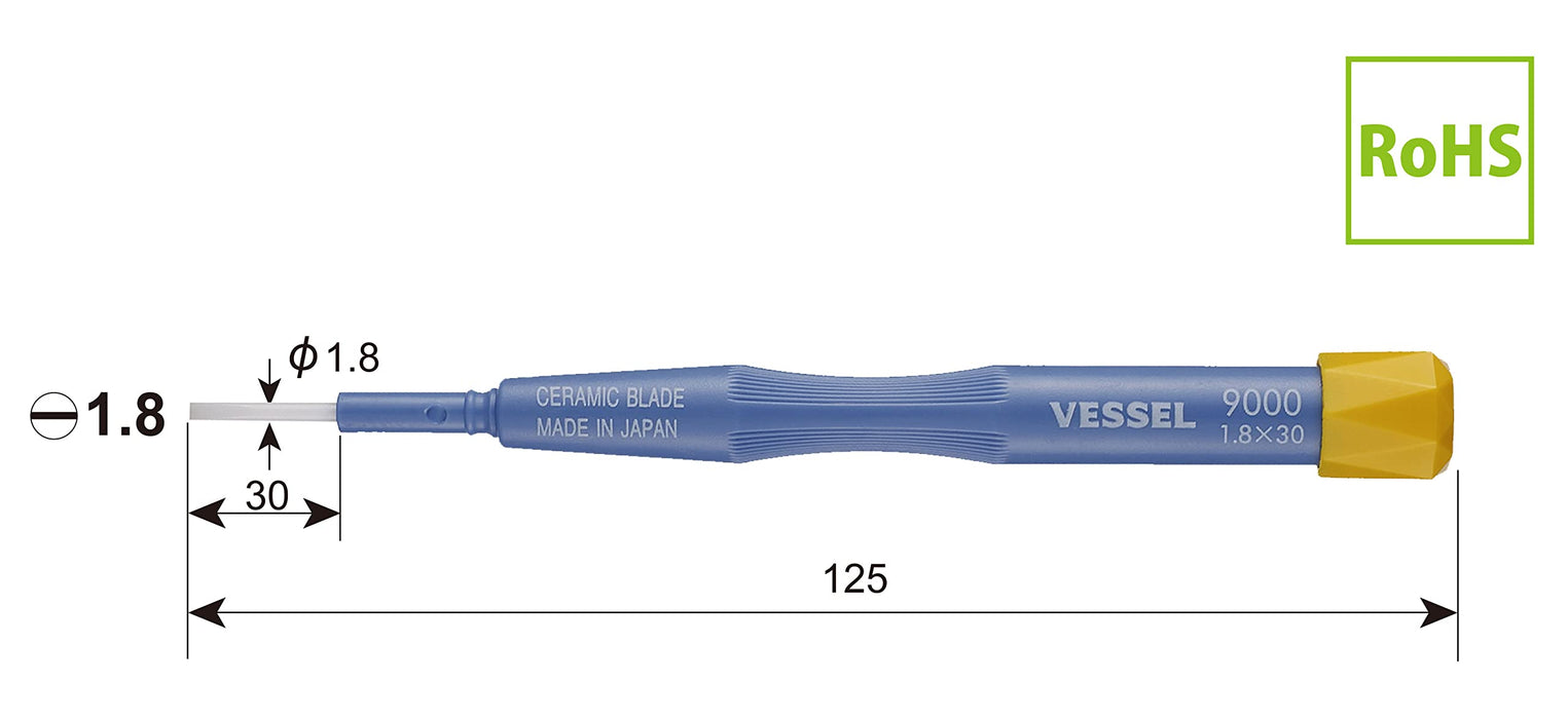 Vessel 陶瓷调节驱动器 1.8x30 - Vessel 品牌的 9000 系列