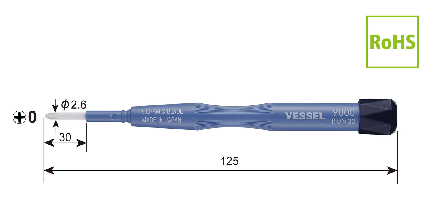 Vessel Ceramic Adjustment Screwdriver 0x30 9000 Series