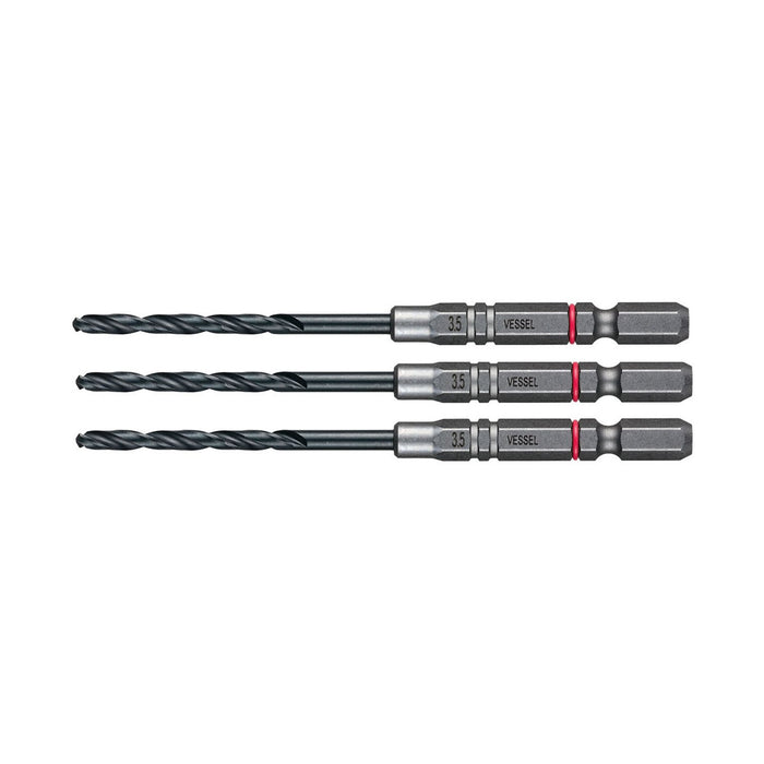 Vessel 3-Piece Ironwork Cushion Drill Bit Set AMD3S-3.5 3.5mm Size