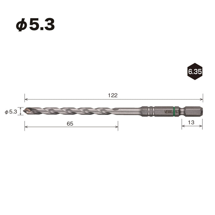 磁磚用容器鑽頭 5.3mm APD-5.3 系列