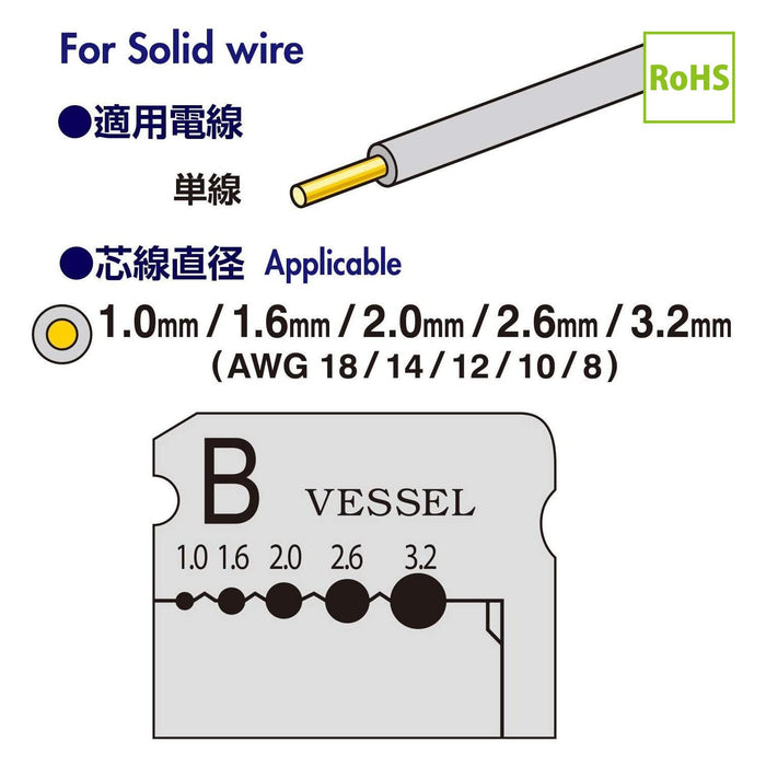 Vessel Electrician Test-Compatible Wire Stripper Replacement Blade 3000B Wb-002