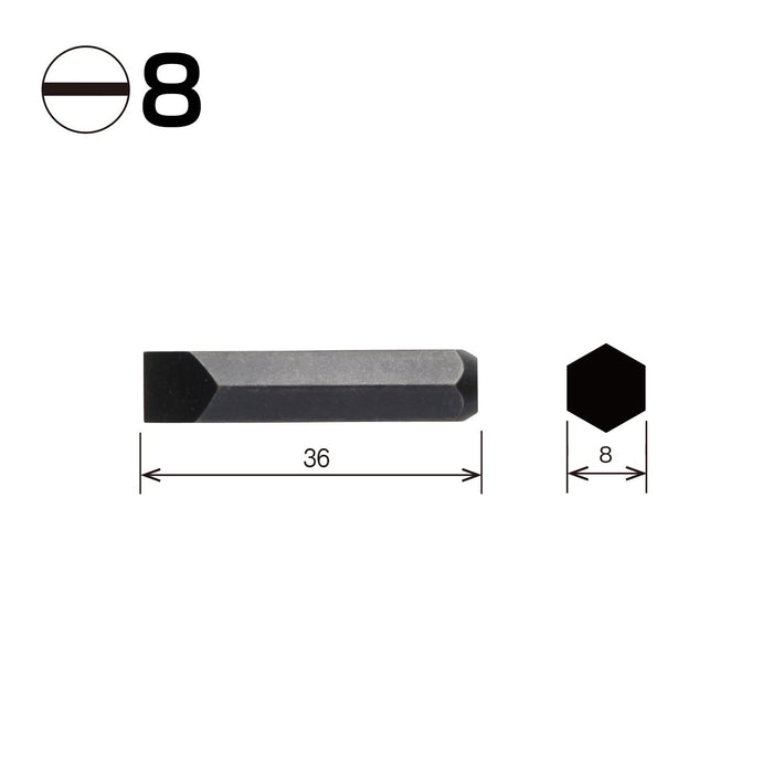 开槽容器冲击起子头 8x36mm - C518036 容器工具