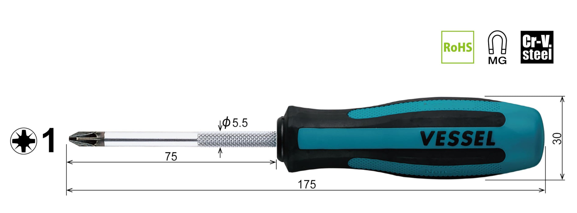 Vessel Megadora Posidriver Pz1x75 - Vessel 品牌 903 型号