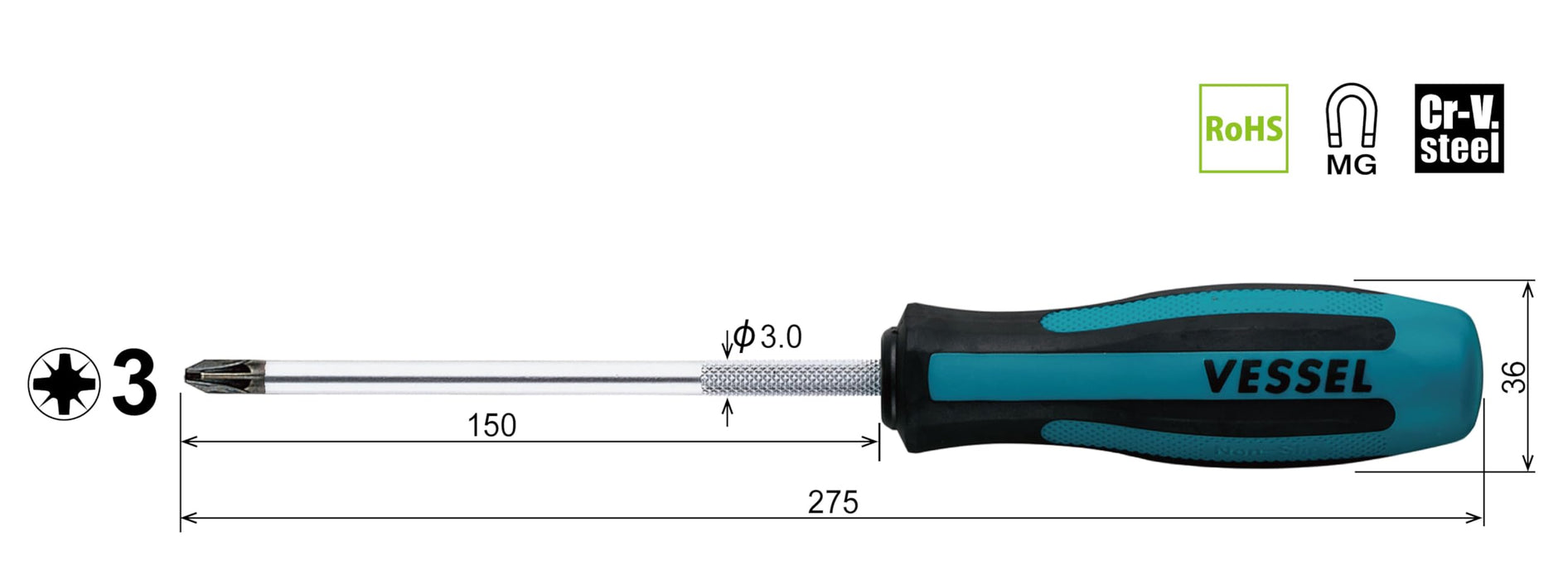 Vessel Megadora Posidriver Pz3x150 型号 903 - 高品质船舶工具