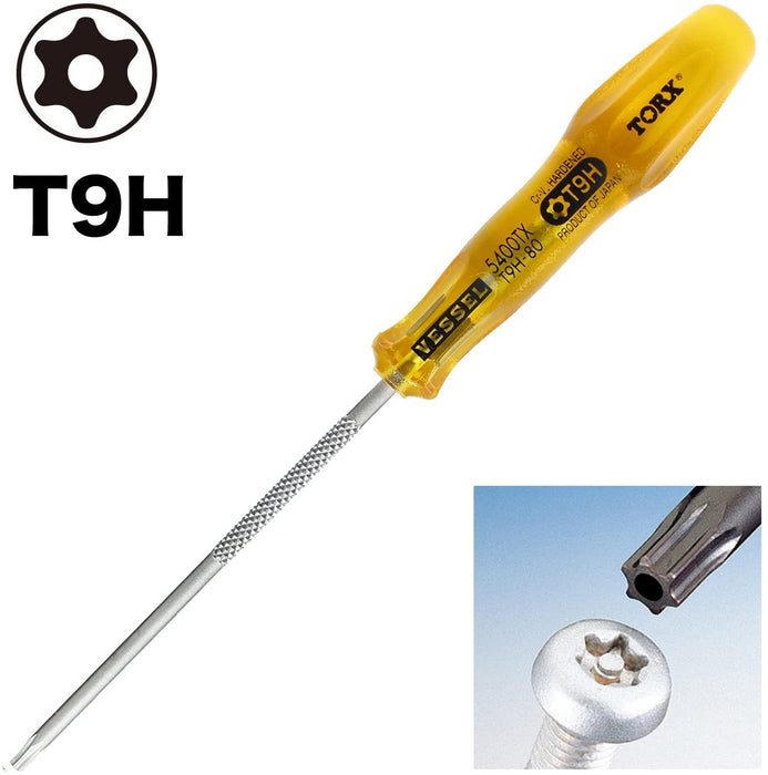 容器動力把手 T9Hx80 Torx 螺絲起子 - 防篡改 5400Tx 容器工具