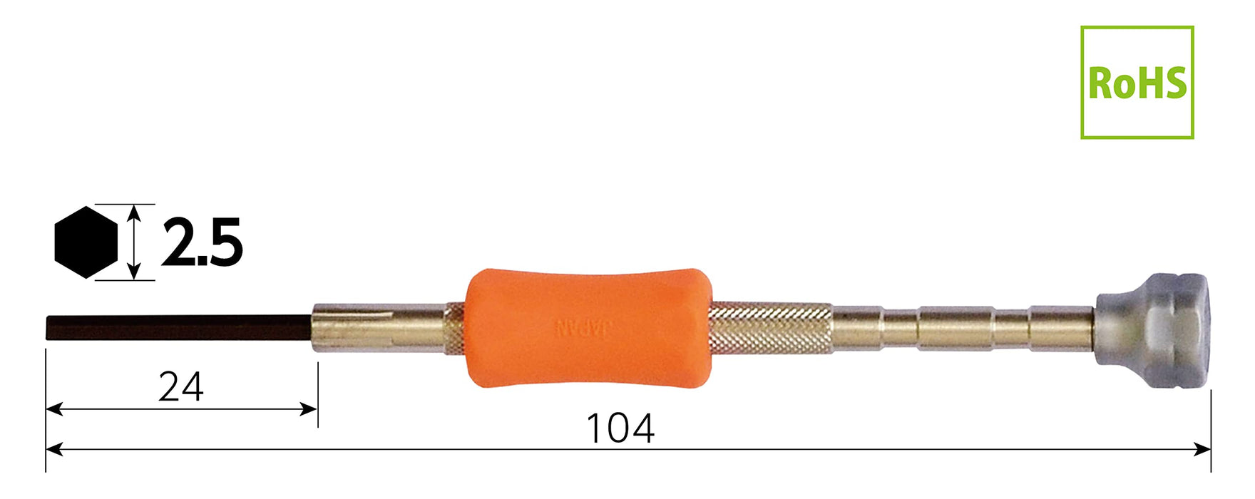 容器精密 H2.5 六角螺絲起子 TD-53 - 高品質容器工具