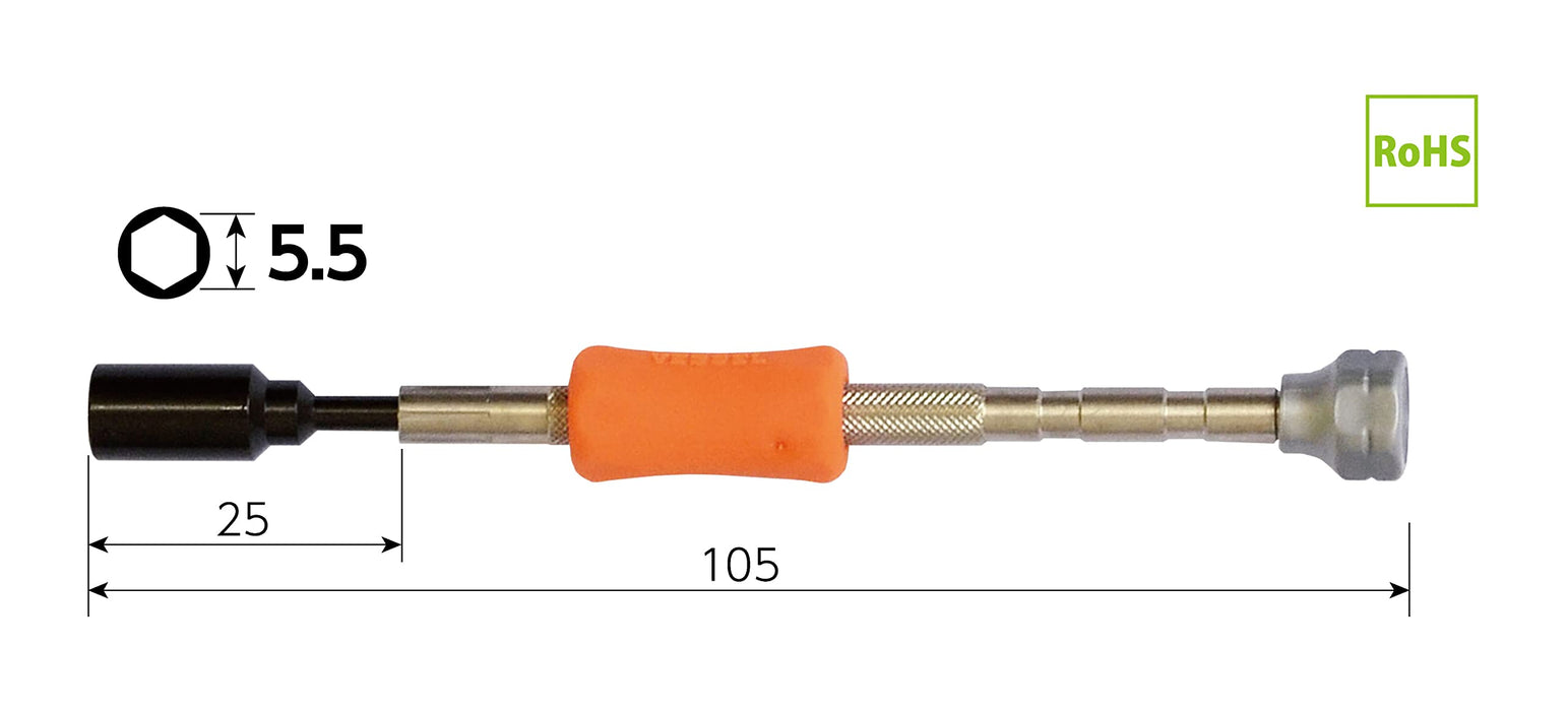 Vessel Precision H5.5 TD-52 Nut Driver - High Quality Tool from Vessel