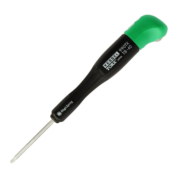 Vessel Precision Torx Driver T8x40 with G Grip - 990Tx Series Vessel