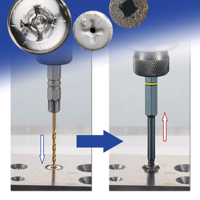 Vessel Nej-4 Slim Slicked M3-M4 Screw Removal Bit for Crushed Screw