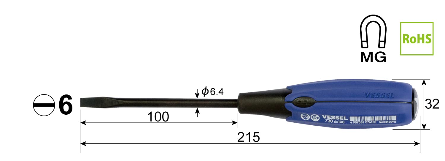 Vessel Penetrating Driver - Super Cushion Handle 6x100-mm 730 Series