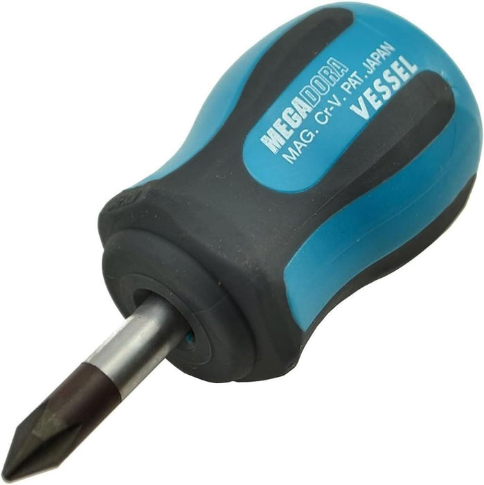 Vessel Megadora Stubby Driver +1x25 920 Compact Durable Screwdriver Tool