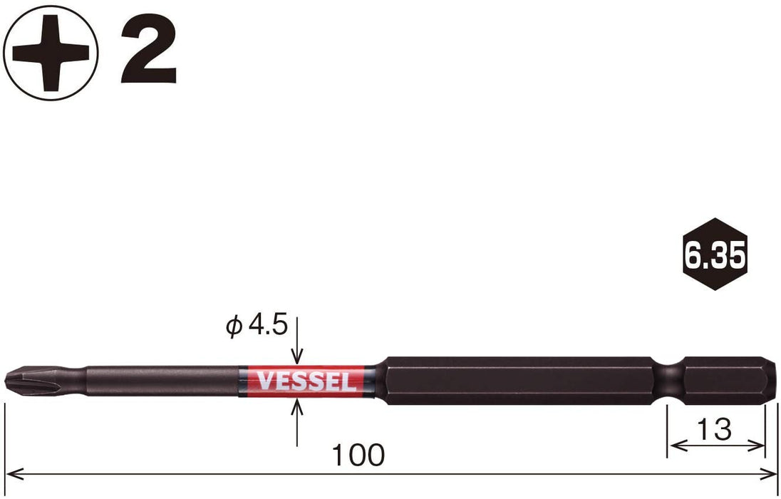 容器 SS162100 Sakisubo 階梯式 2x 鑽頭套件 4.5 mm x 100 mm 2 件套