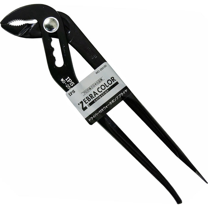 Igarashi Plyer WD-250 Water Pump Pliers with IPS Driver Zebra Black