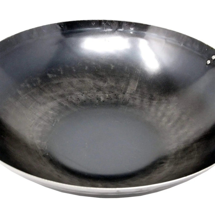 Yamada Japanese Hammered Iron Double-Handle Wok 1.6Mm 54Cm Thickness