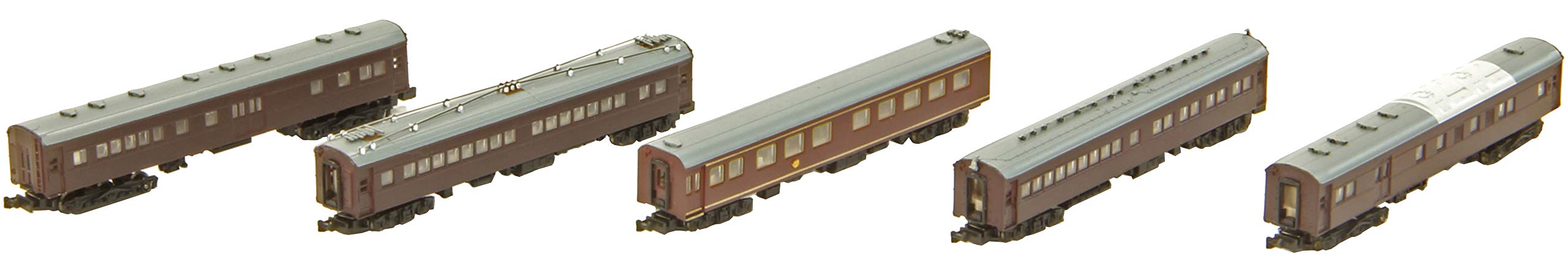 Rokuhan Z Gauge 後期規格 5 節車廂 T036-1 鐵路模型旅客列車套裝