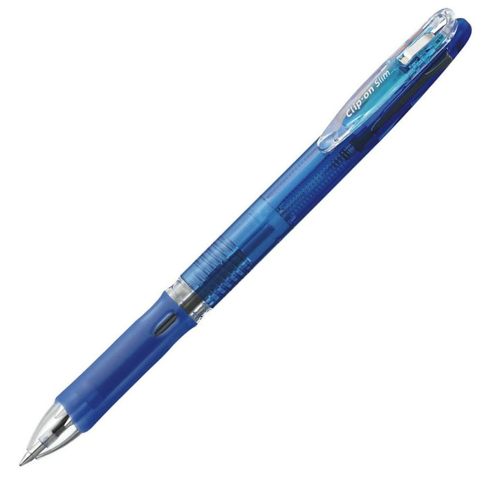 Zebra 10-Pack Slim 3-Color Blue Ballpoint Clip-On Pens B-B3A5