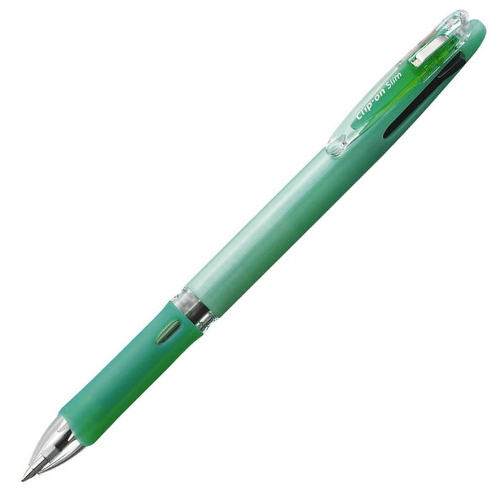 Zebra Slim Pastel Green 3-Color Ballpoint Pen 10 Pieces Clip-On B-B3A5-Wg