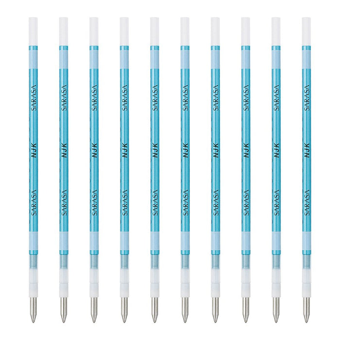 Zebra Prefeel Sarasa Ballpoint Pen Refill Shiny Blue Lead 0.5mm 10 Pieces