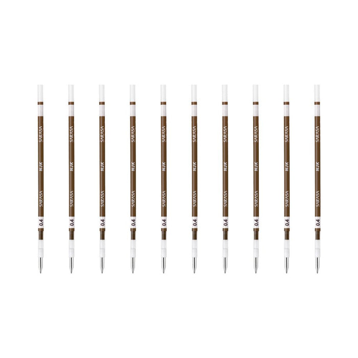 Zebra Sarasa Select Brown Ballpoint Pen Refill 0.4 Lead 10 Pieces Pack