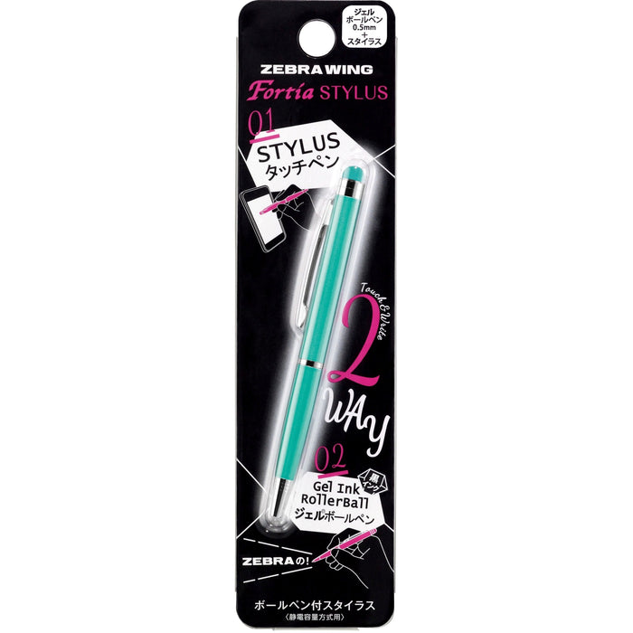 Zebra Fortia Stylus Ballpoint Pen in Blue Green - Patc2Bg Series