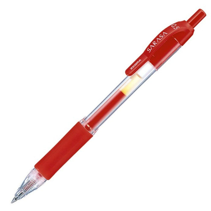 Zebra Sarasa 0.5 Red Gel Ballpoint Pen 10 Piece Pack