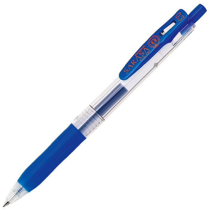 Zebra Sarasa Clip 0.3 Gel Ballpoint Pens Pack of 10 Blue Ink