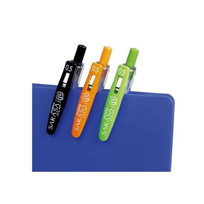 Zebra Sarasa Clip 0.3 Blue Black Gel Ballpoint Pen Pack of 10