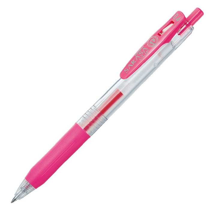 Zebra Gel Ballpoint Sarasa Clip Pens 0.4 in Pink Pack of 10