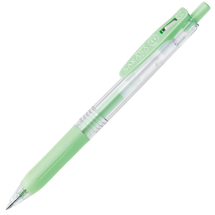 Zebra Sarasa Clip 0.5 Gel Ballpoint Pen Milk Green 10 Pack